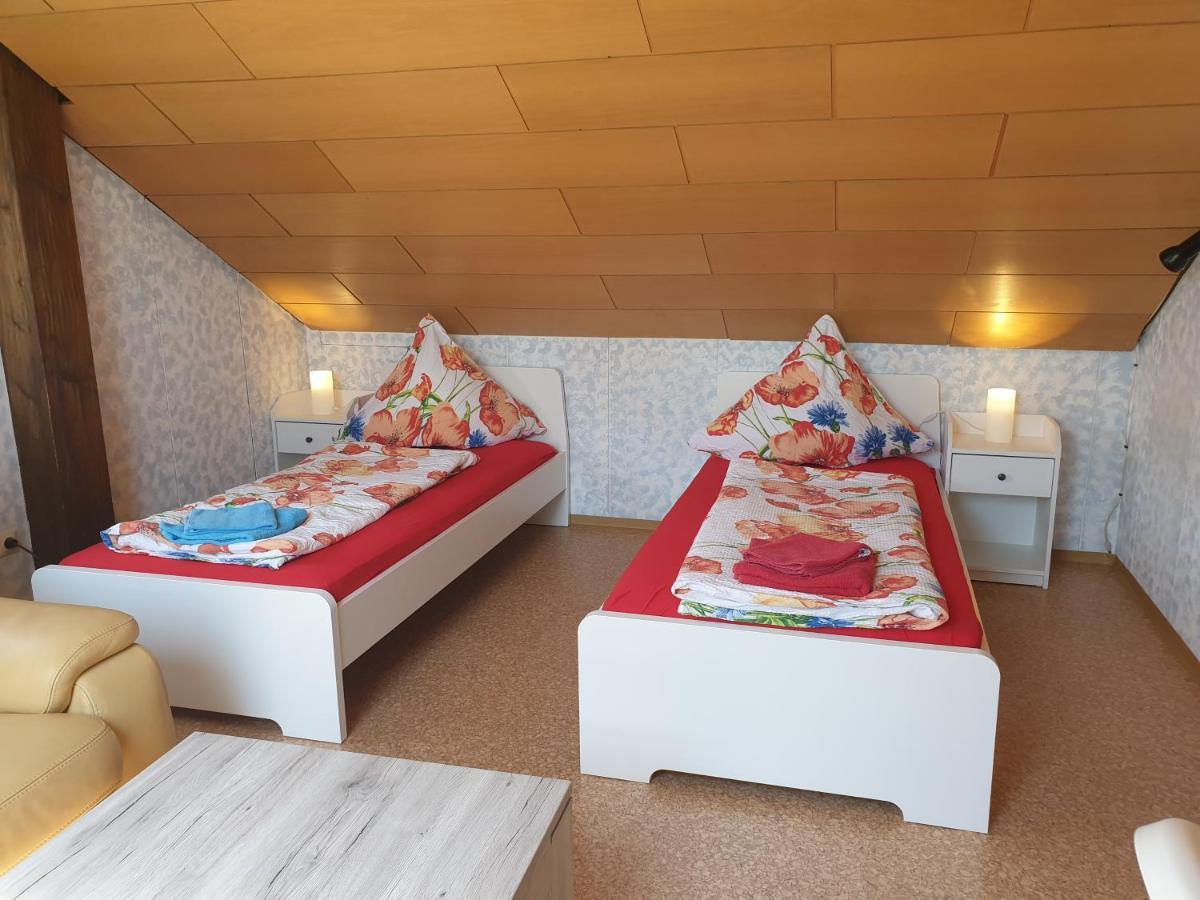 Sonnige Ruhige Dachzimmer Inkl Wifi Plus Kaffee Mit Wg Dusche Und Neuer Kueche Lorrach Bagian luar foto